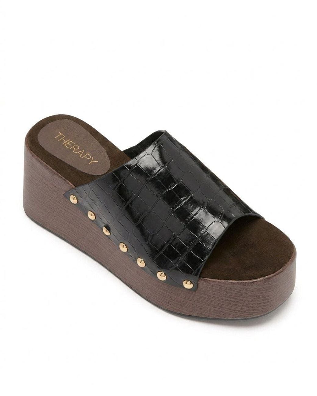 Therapy Australia Brown Imani Round Toe Imani Platform Clog