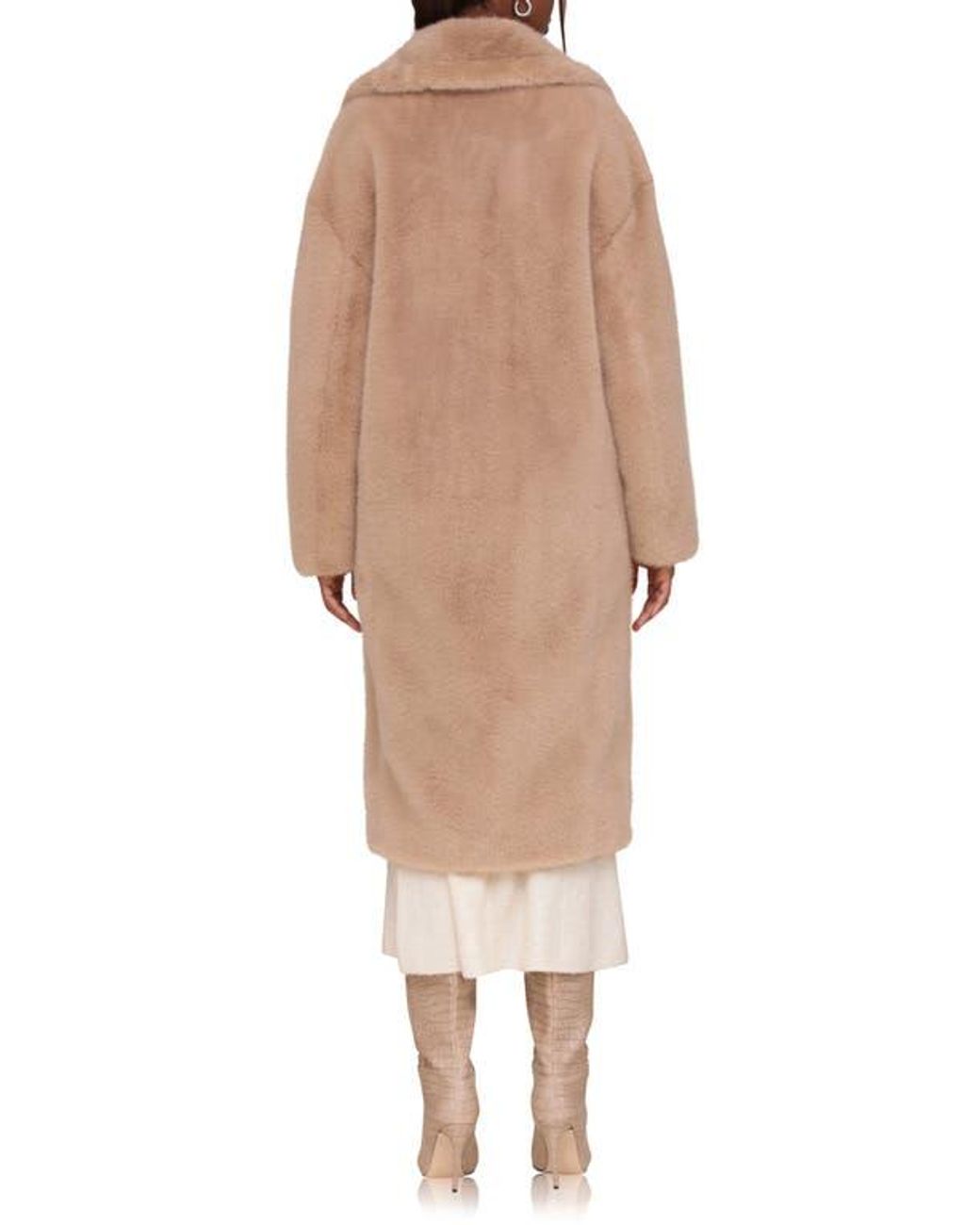 Avec Les Filles Oversize Luxe Faux Fur Longline Coat in Natural Lyst