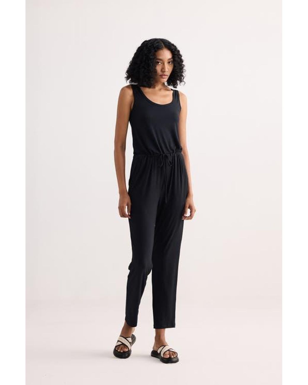 REISTOR Blue Relaxed Drawstring Jumpsuit