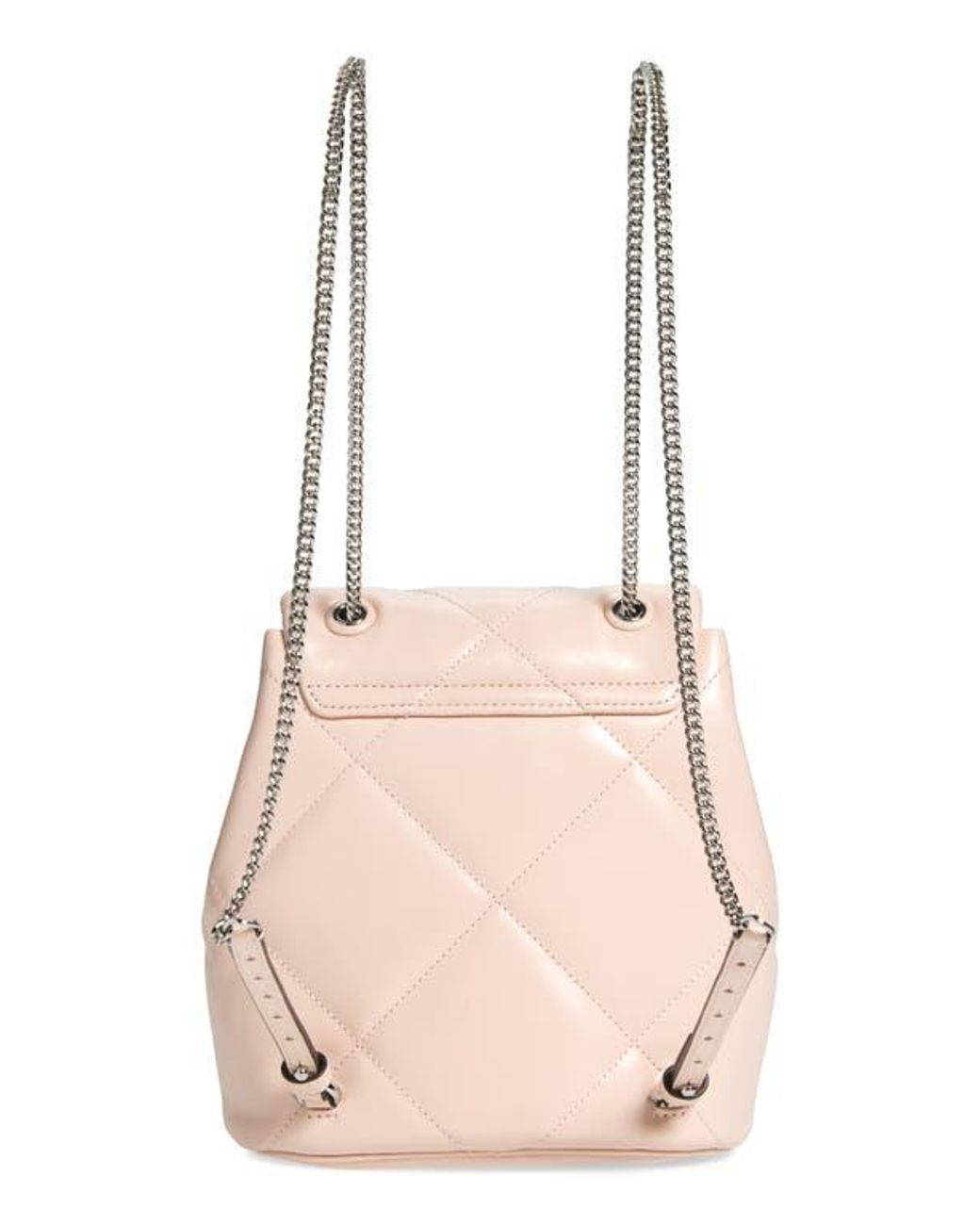 Tory Burch Pink Quilted Backpack with Gold Chain Tory Burch Pink Quilted Backpack with Gold Chain main image 3
