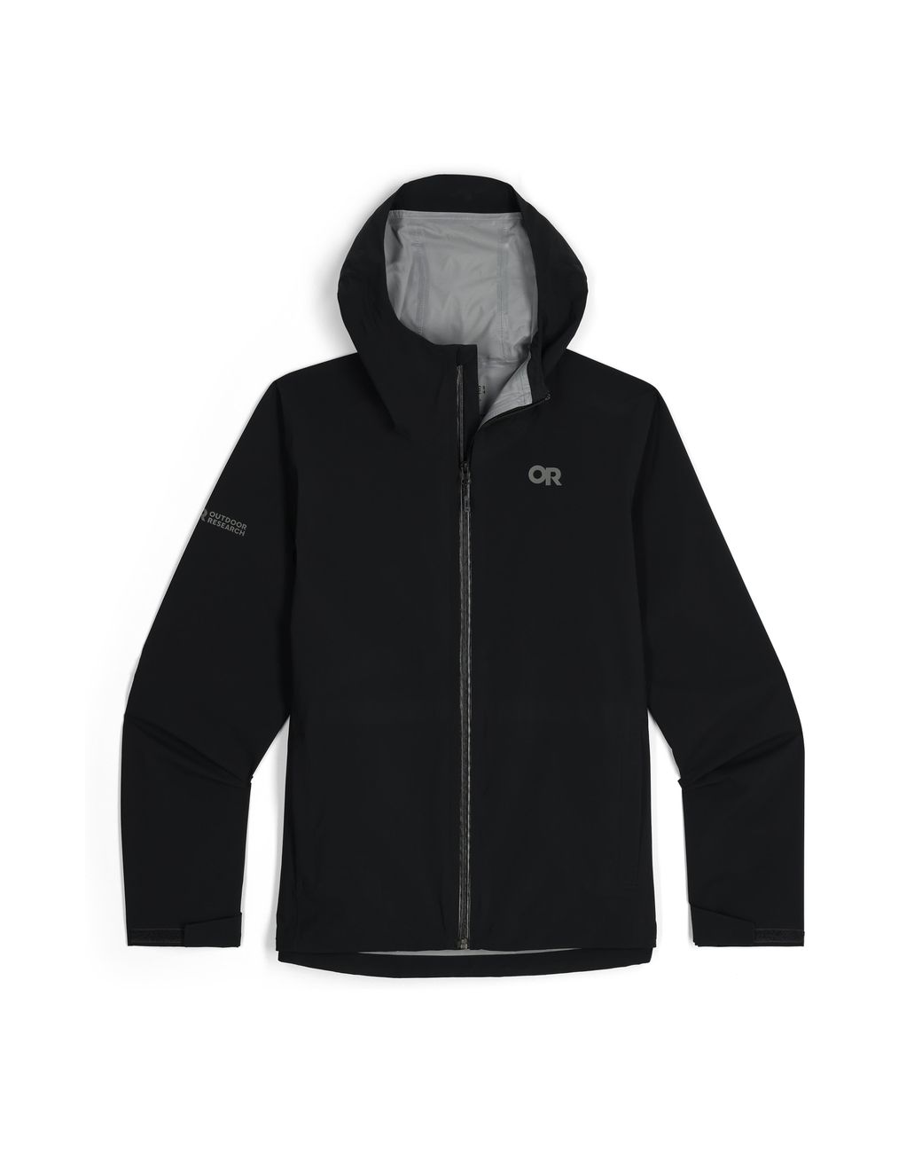 Outdoor Research Black Stratoburst Packable Rain Jacket for men
