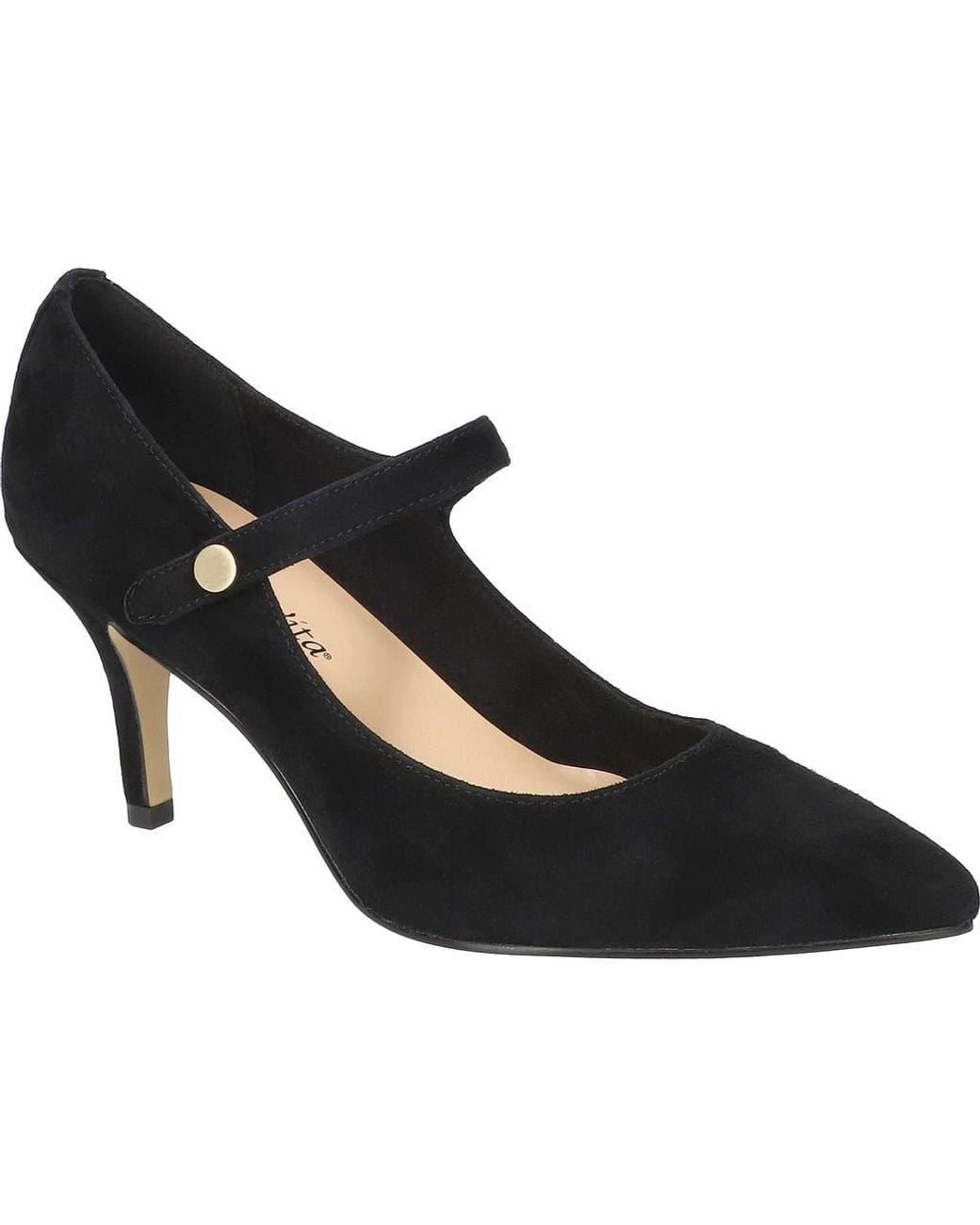 Bella Vita Black Lainey Pointed Toe Pump