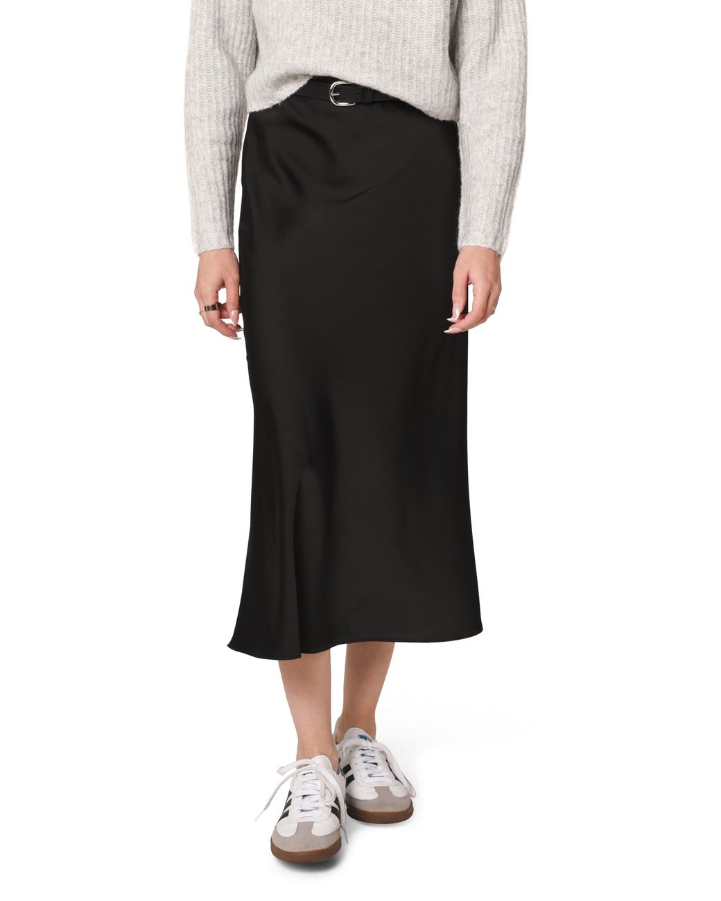 Wayf Rosalina Slip Skirt in Black | Lyst