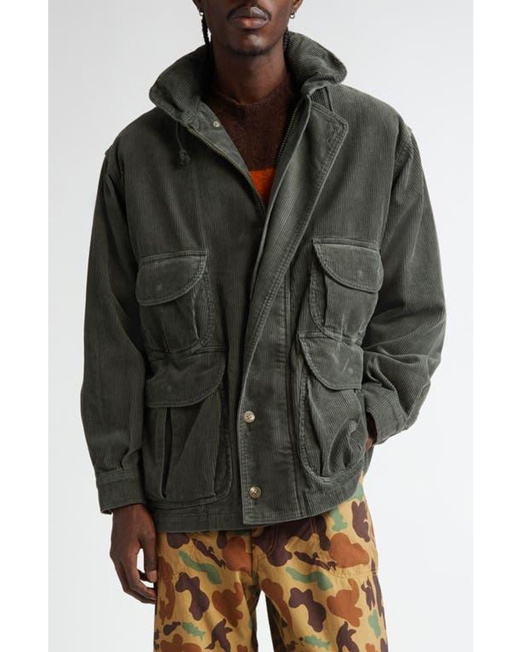 Beams Plus Corduroy Field Coat in Black for Men | Lyst