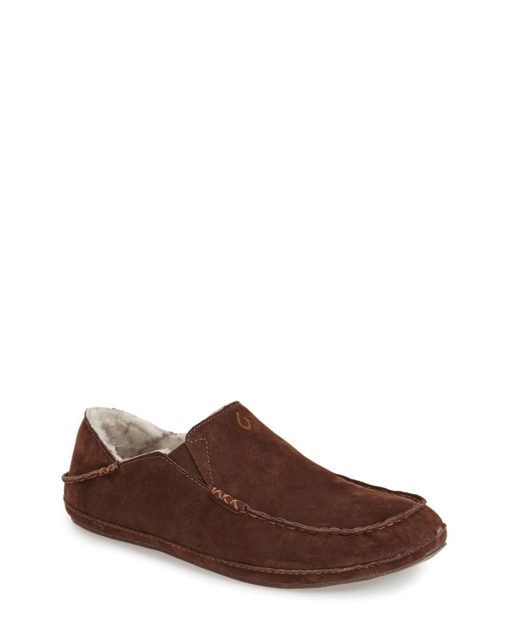 Olukai 'moloa' Genuine Shearling Slipper in Tobacco/ Tobacco (Brown) for Men - Lyst