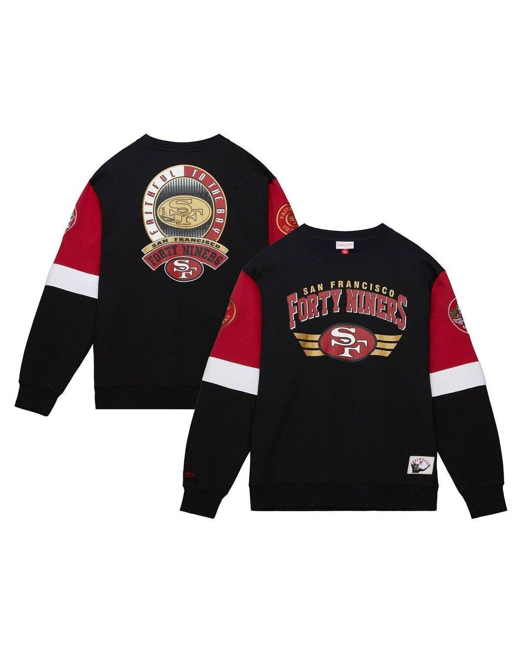 Mitchell & Ness Red Buffalo Bills All Over 2.0 Pullover Sweatshirt