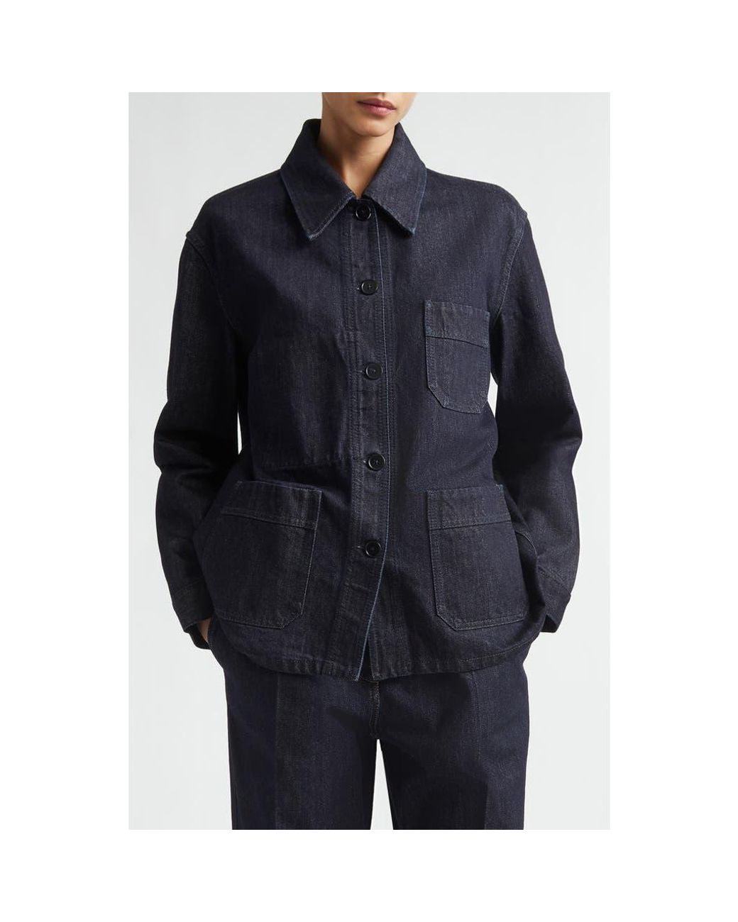 ジャケット・アウター JIL SANDER Work Jacket Jil Sander Workwear Denim Jacket in Blue | Lyst