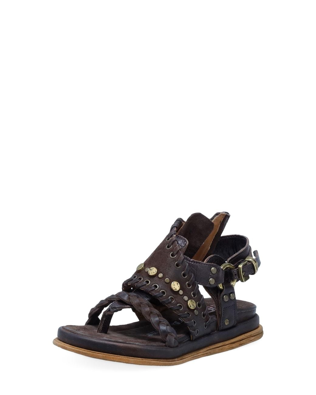 A.s.98 Black Sullivan Ankle Strap Sandal