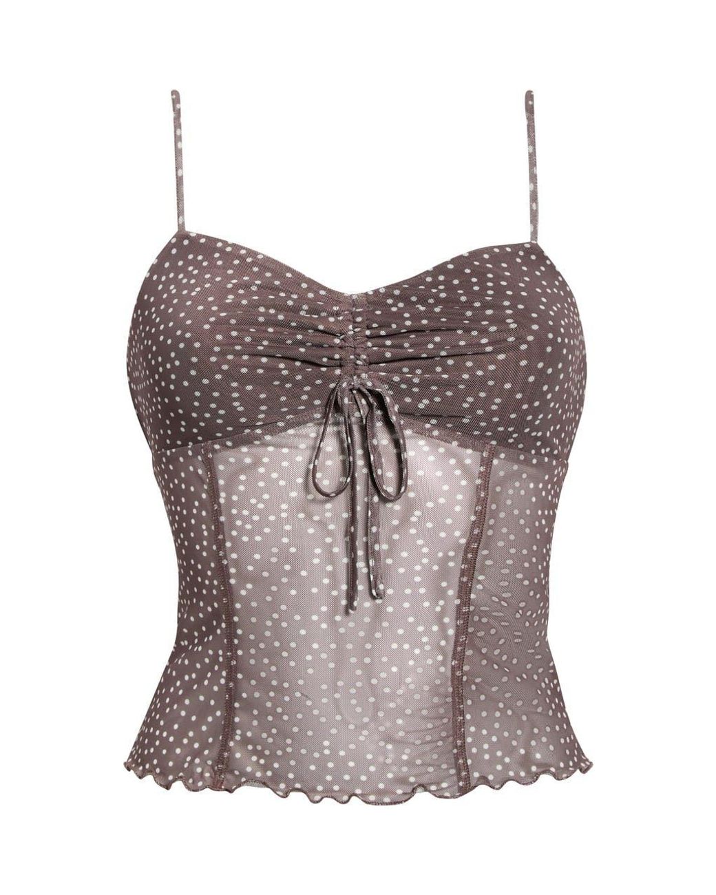 BP. Brown Mesh Camisole