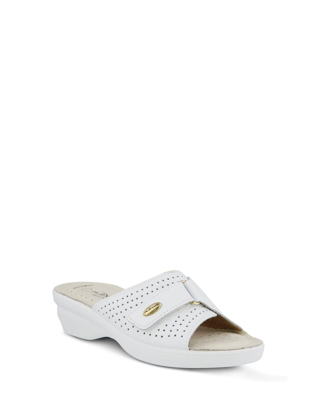 Flexus by Spring Step White Kea Slide Sandal