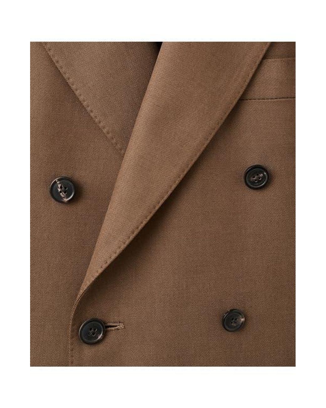 Mango Brown Double Breasted Slim Fit Jacket for men