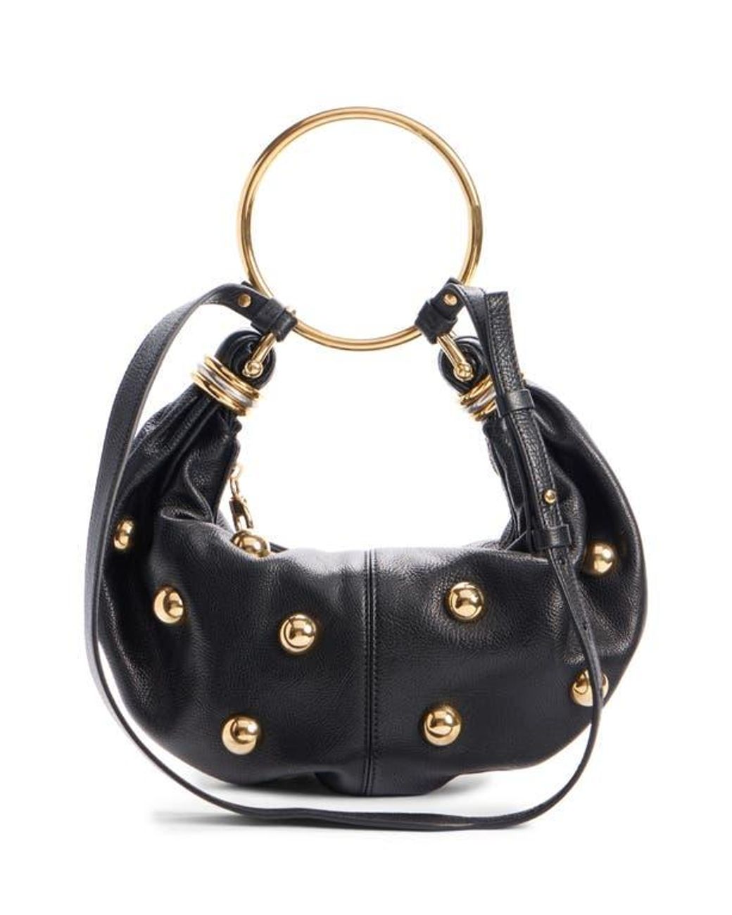 Chloé Small Bracelet Studded Hobo Bag in Blue | Lyst