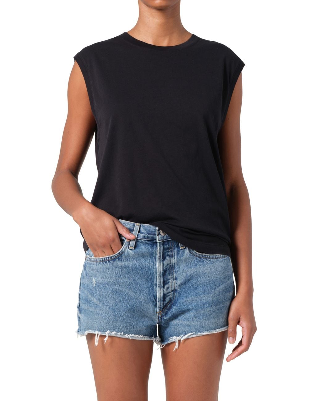 Agolde Black Raya Muscle Tee