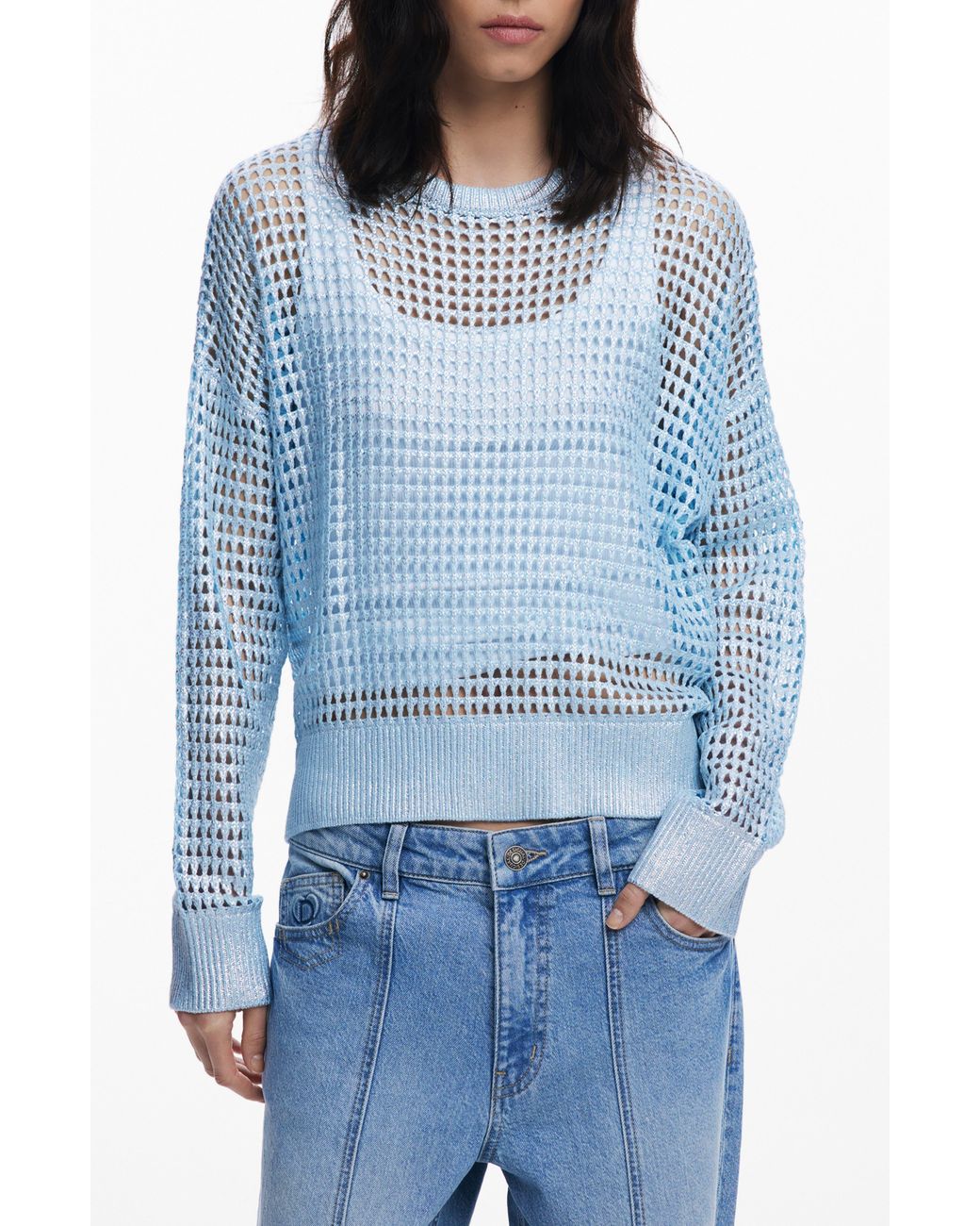 Desigual Blue Thin Guage Sweater