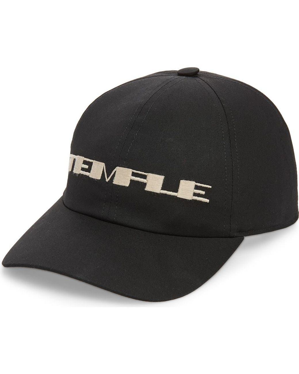 Rick Owens Black Temple Baseball Cap for men