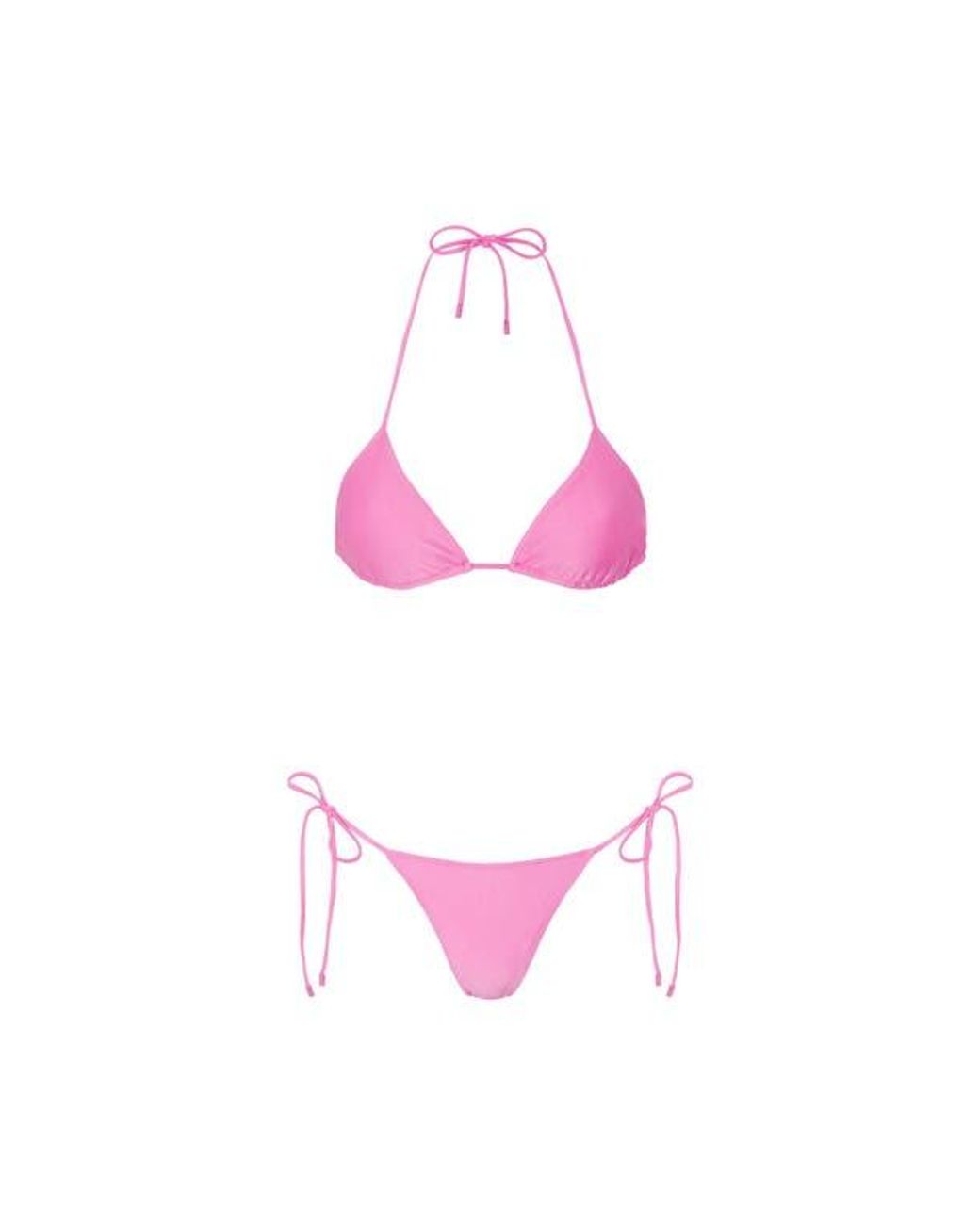 Sunkissed Pink Le Triangle Tie Side Pattern Bikini Bottom