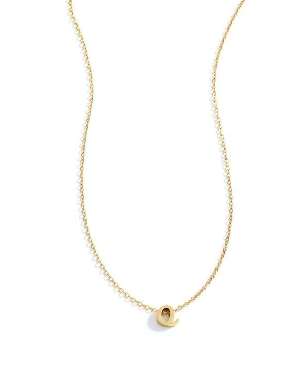 Mint & Lily White Tiny Script Initial Necklace