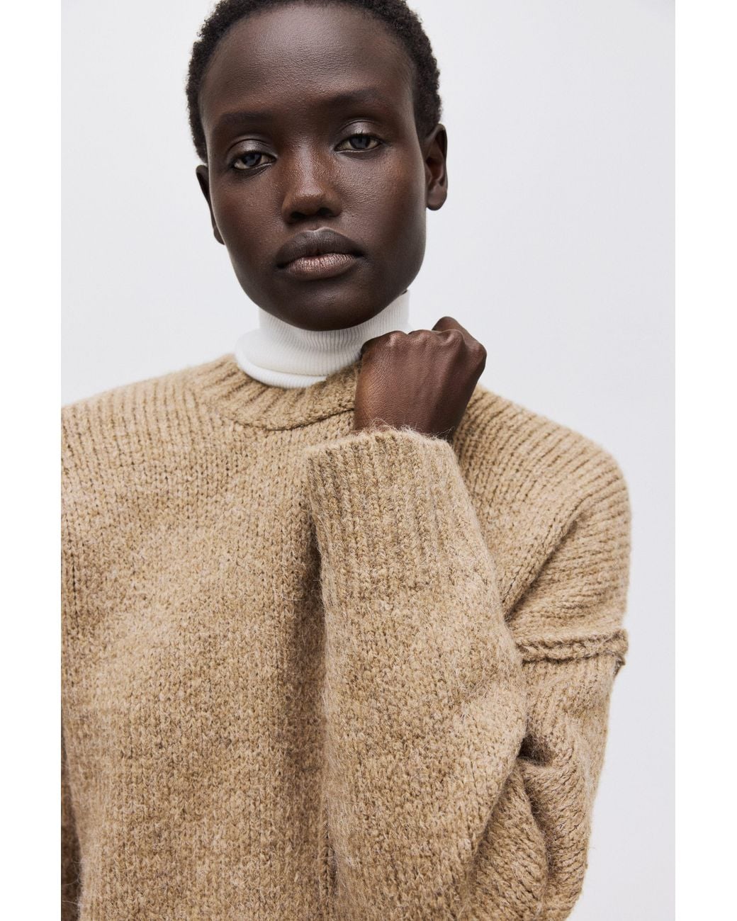 H&M Brown Oversized Jumper