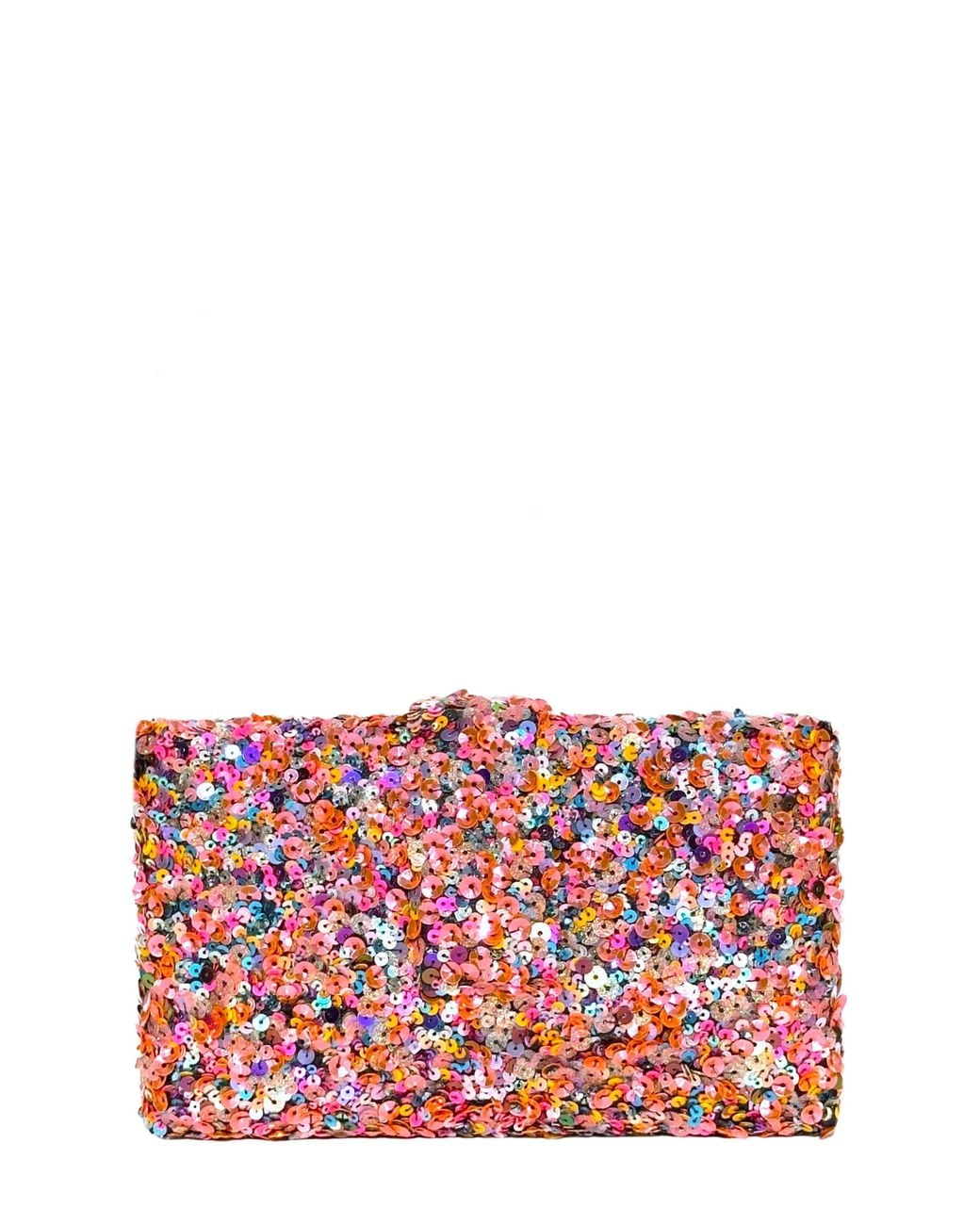 Simitri Red Melange Sequin Kitsch Clutch
