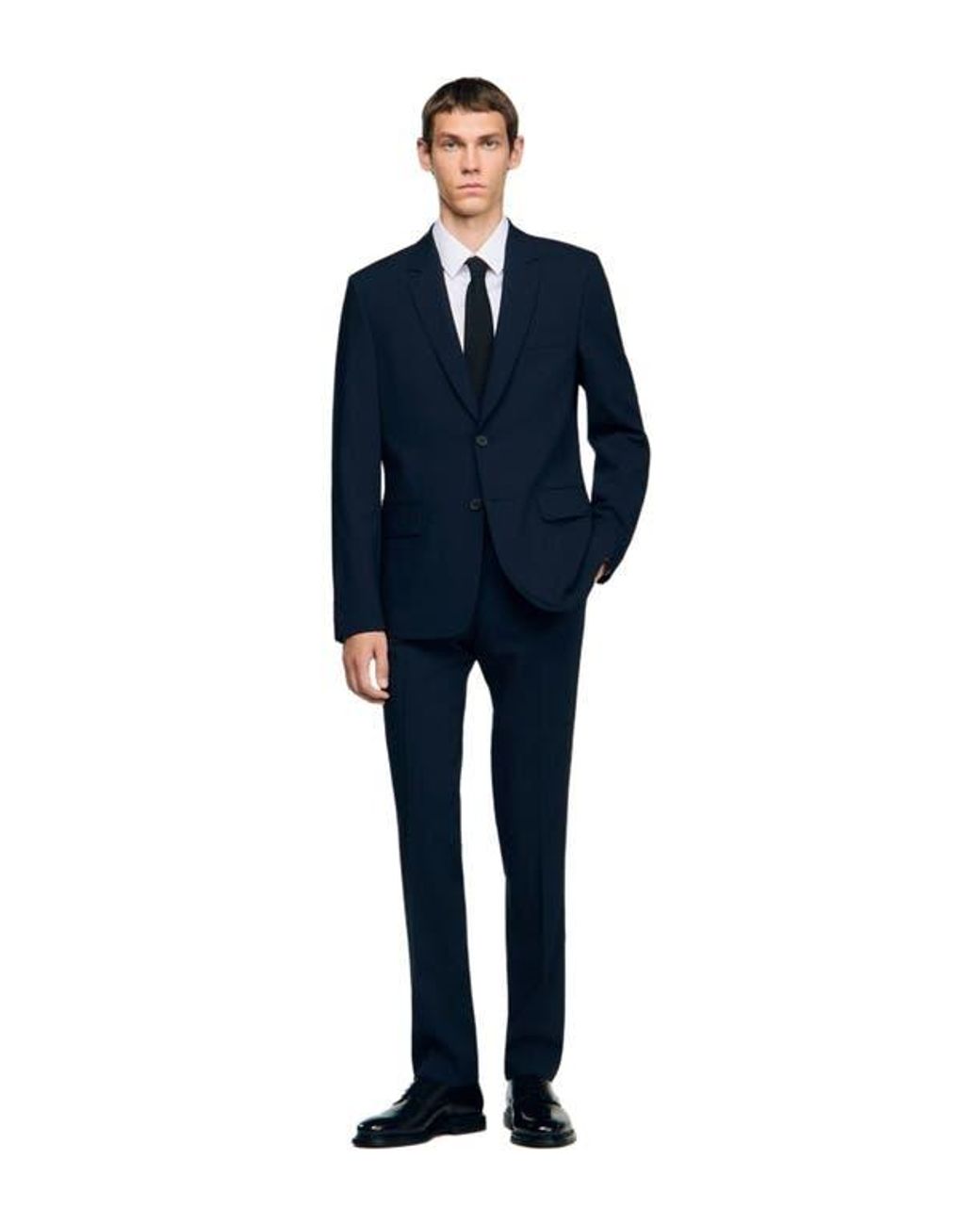 Sandro Blue Wool Suit Jacket for men