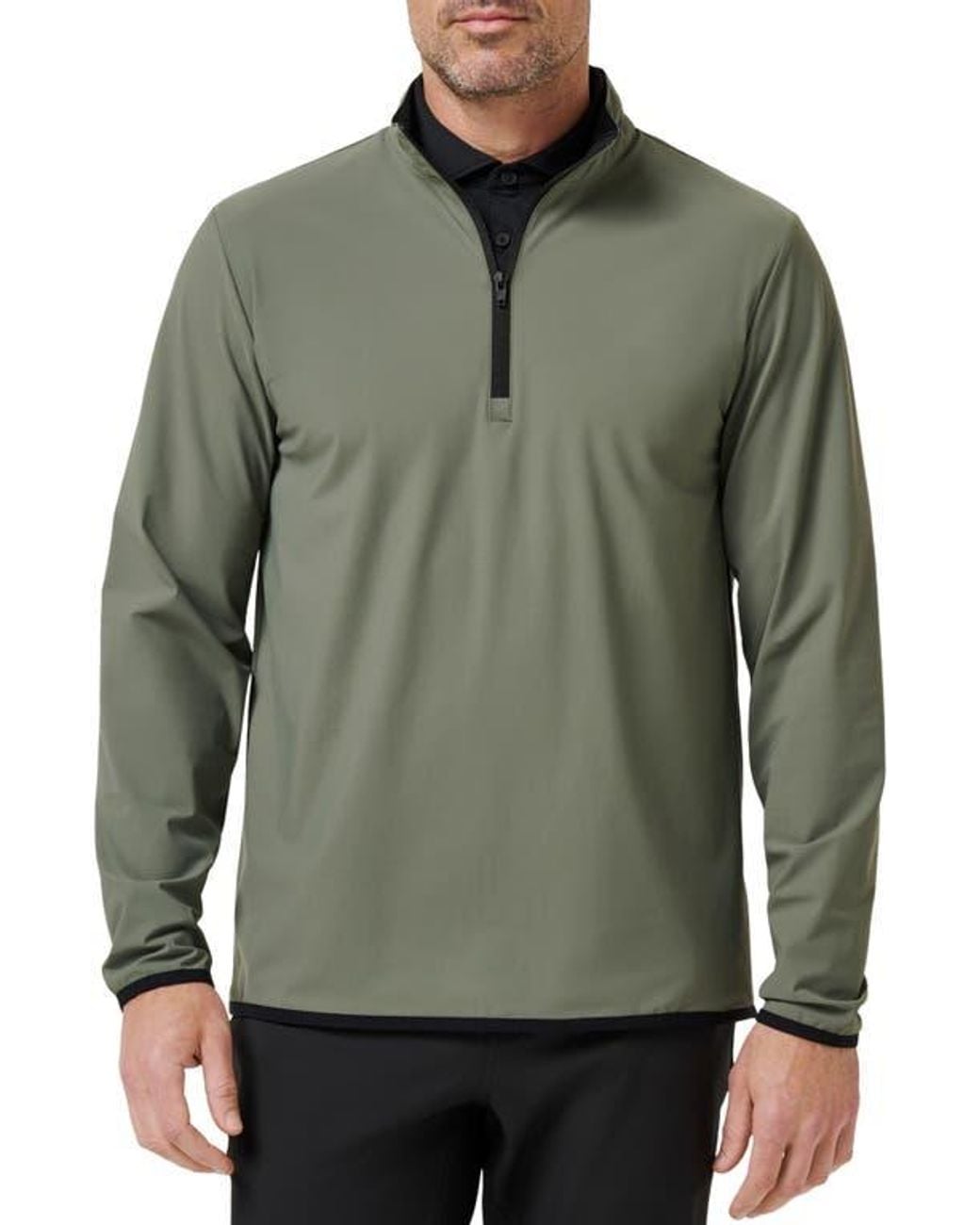 Travis Mathew Green Tour Quarter Zip Pullover for men