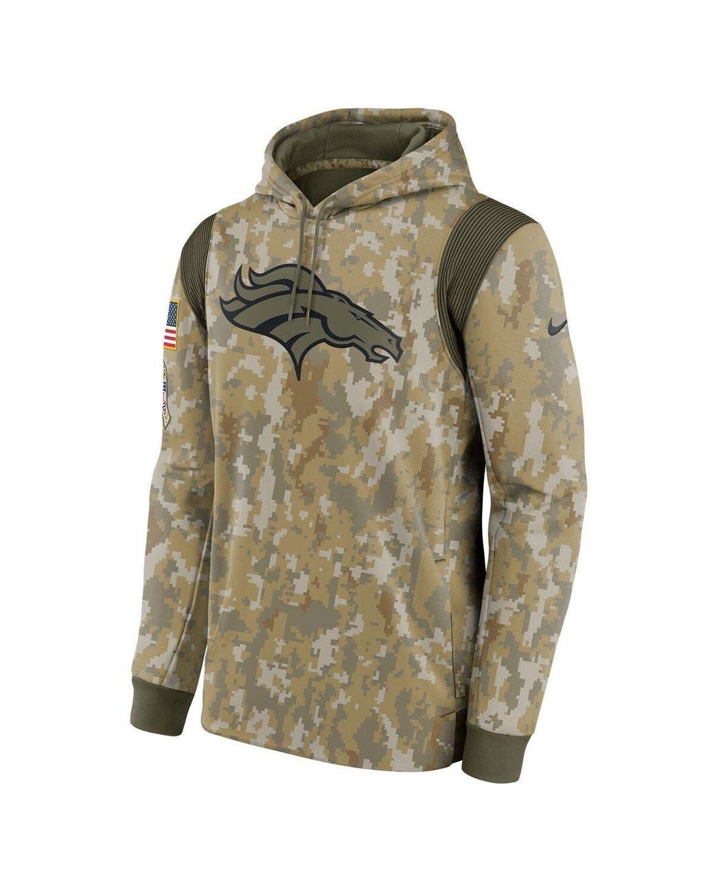 Nike Men's Camouflage Green Bay Packers 2021 Salute to Service Therma Performance Pullover Hoodie - Camouflage