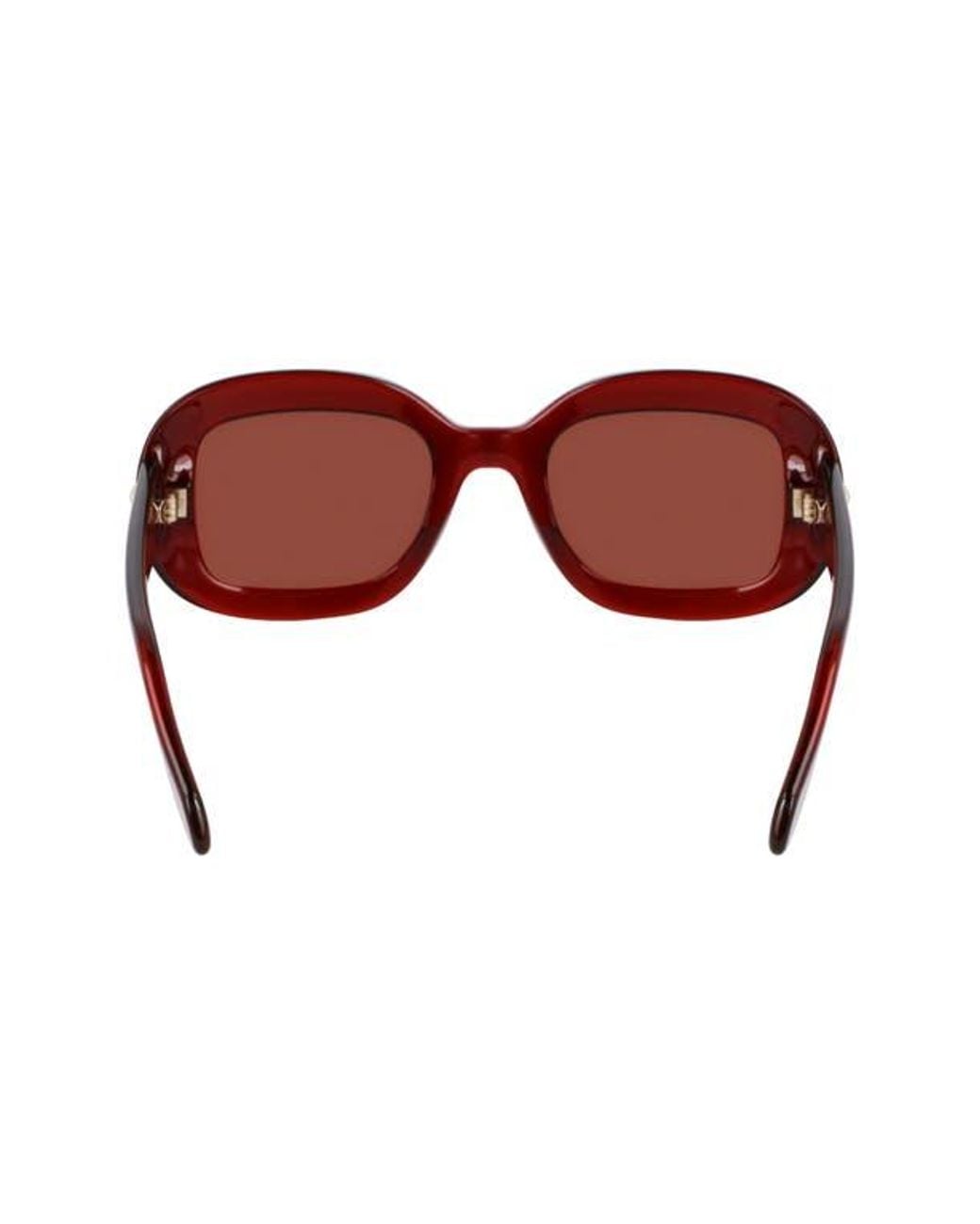 Ferragamo Gancini 51Mm Oval Sunglasses in Red | Lyst
