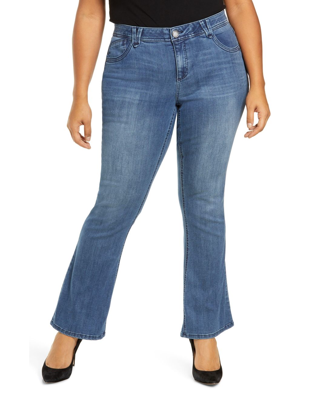 Wit & Wisdom Blue Itty Bitty Bootcut Jeans (Nordstrom Exclusive)