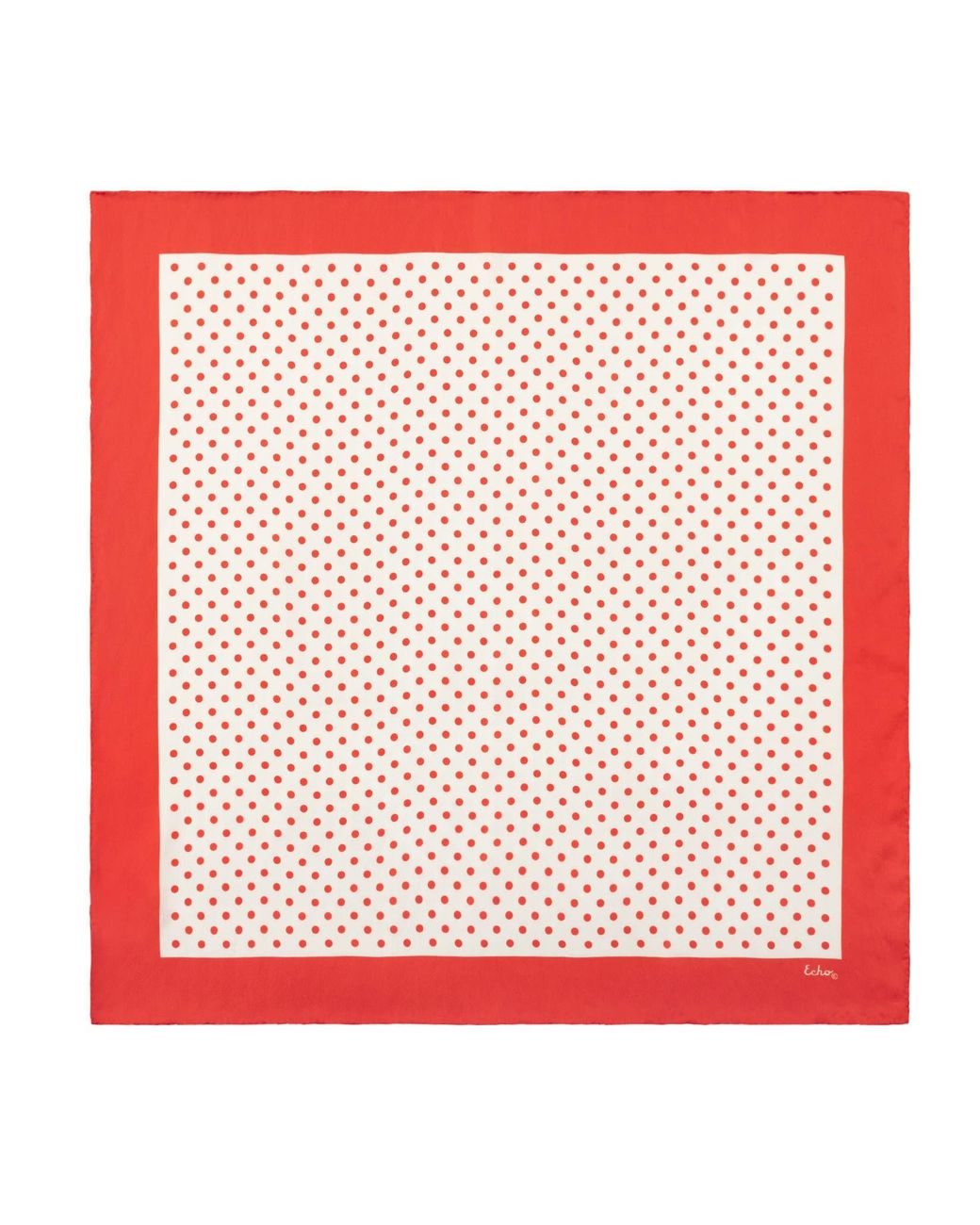 Echo Red Pin Dot Silk Scarf