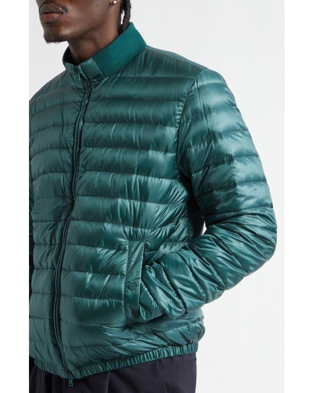 Herno Green Ultralight Nylon Down Jacket for men