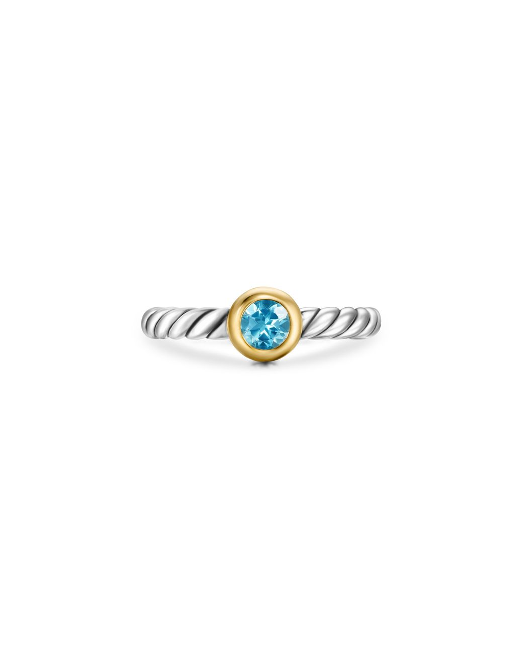 David Yurman Blue Petite Cable Ring