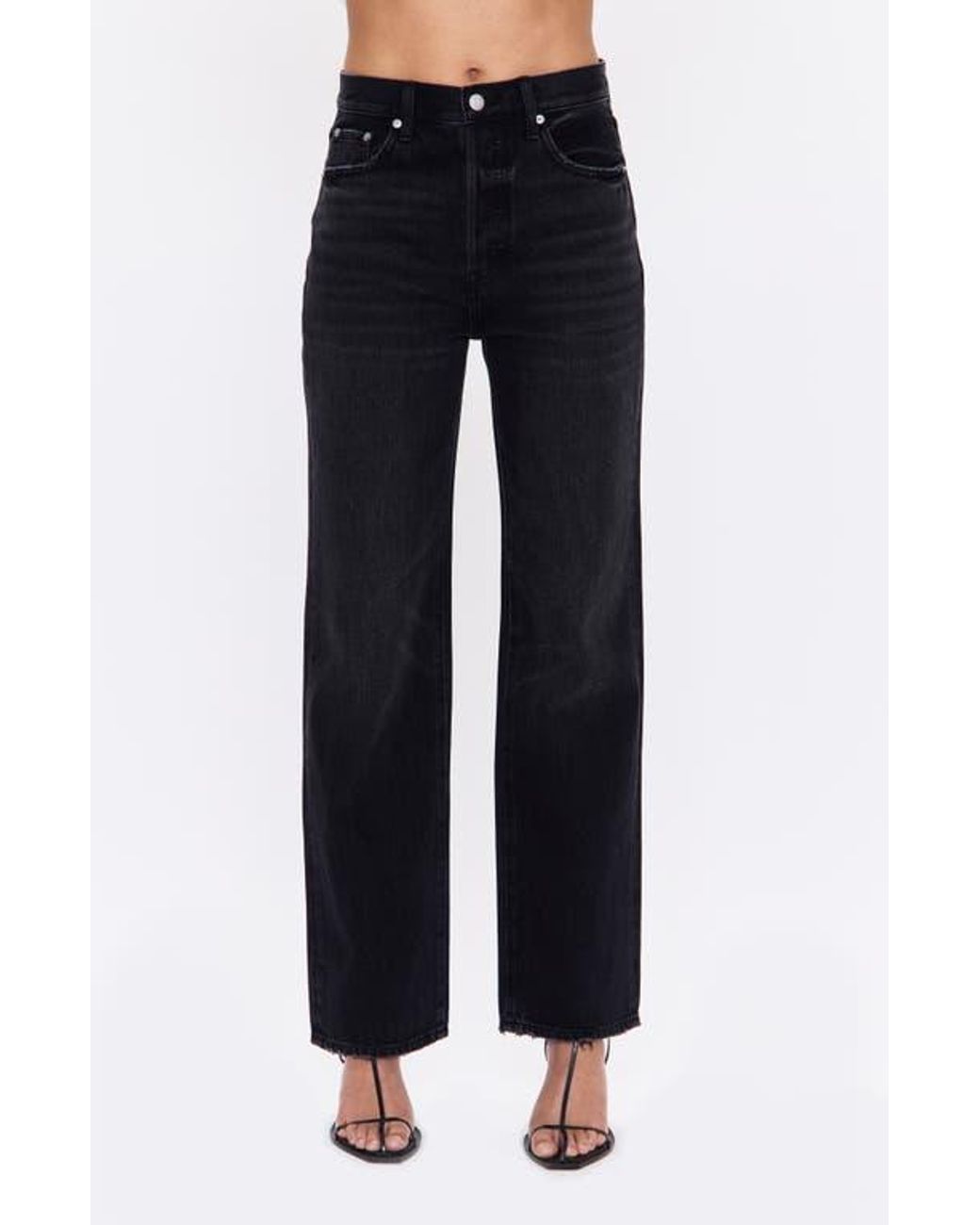 Pistola Blue Cassie High Waist Crop Straight Leg Jeans
