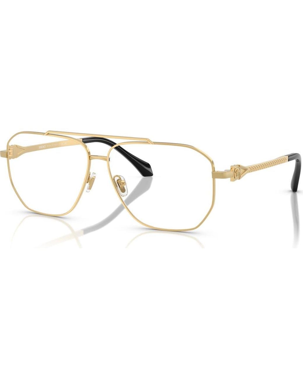 Versace Metallic 59Mm Square Optical Glasses for men