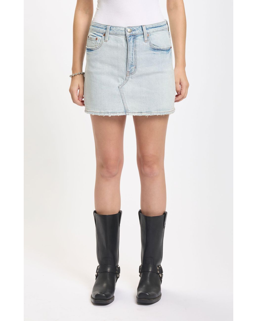 DAZE Blue Malibu Denim Miniskirt