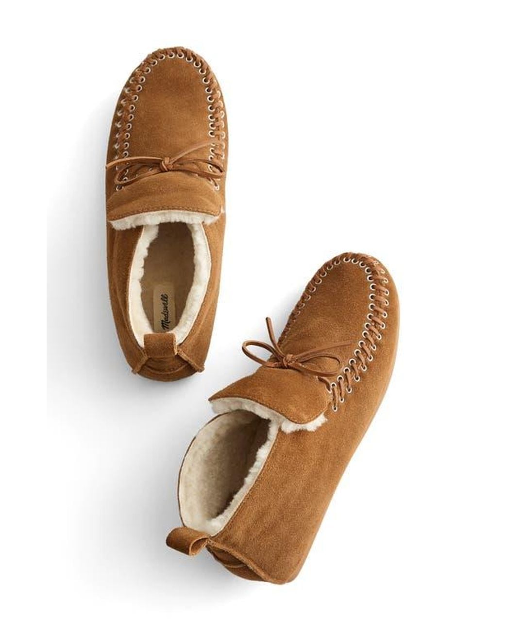 Madewell Brown The Genuine Shearling Meadow Moccasin Ankle Boot