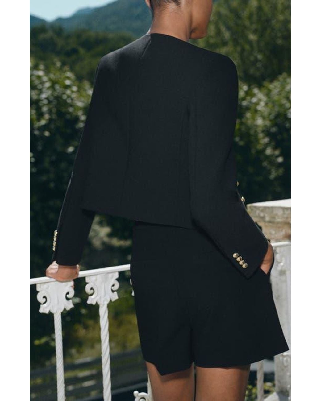 Mango Black Grace Crop Jacket