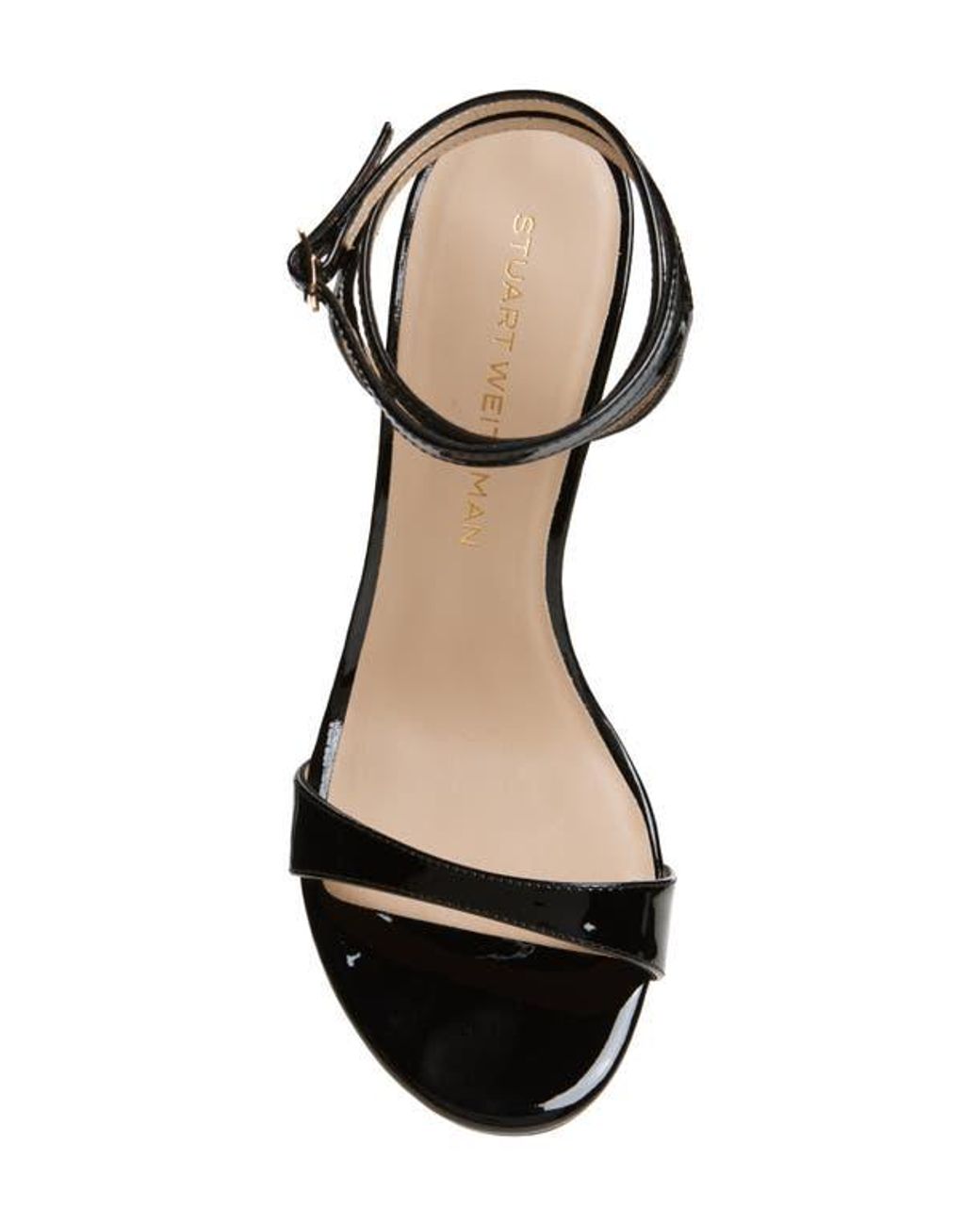 Stuart Weitzman Black Nudist Wrap 85 Sandal