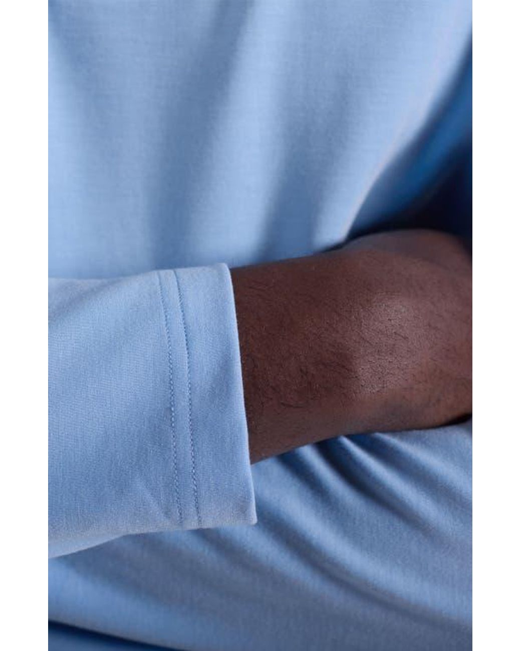 Bugatchi Blue Solid Quarter Zip Pullover for men