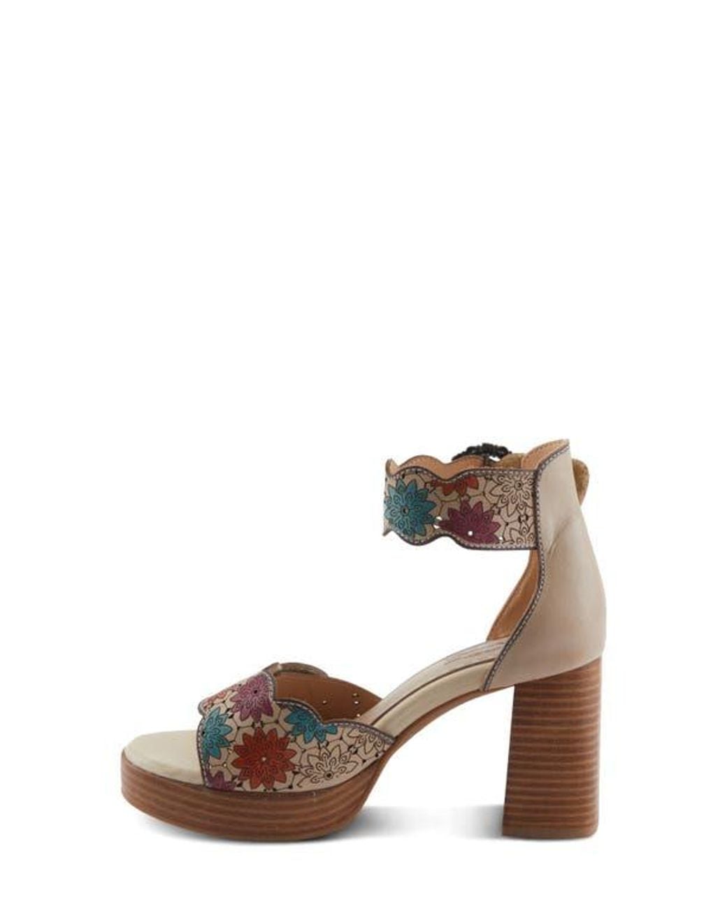 Spring Step Brown Bangles Ankle Strap Platform Sandal