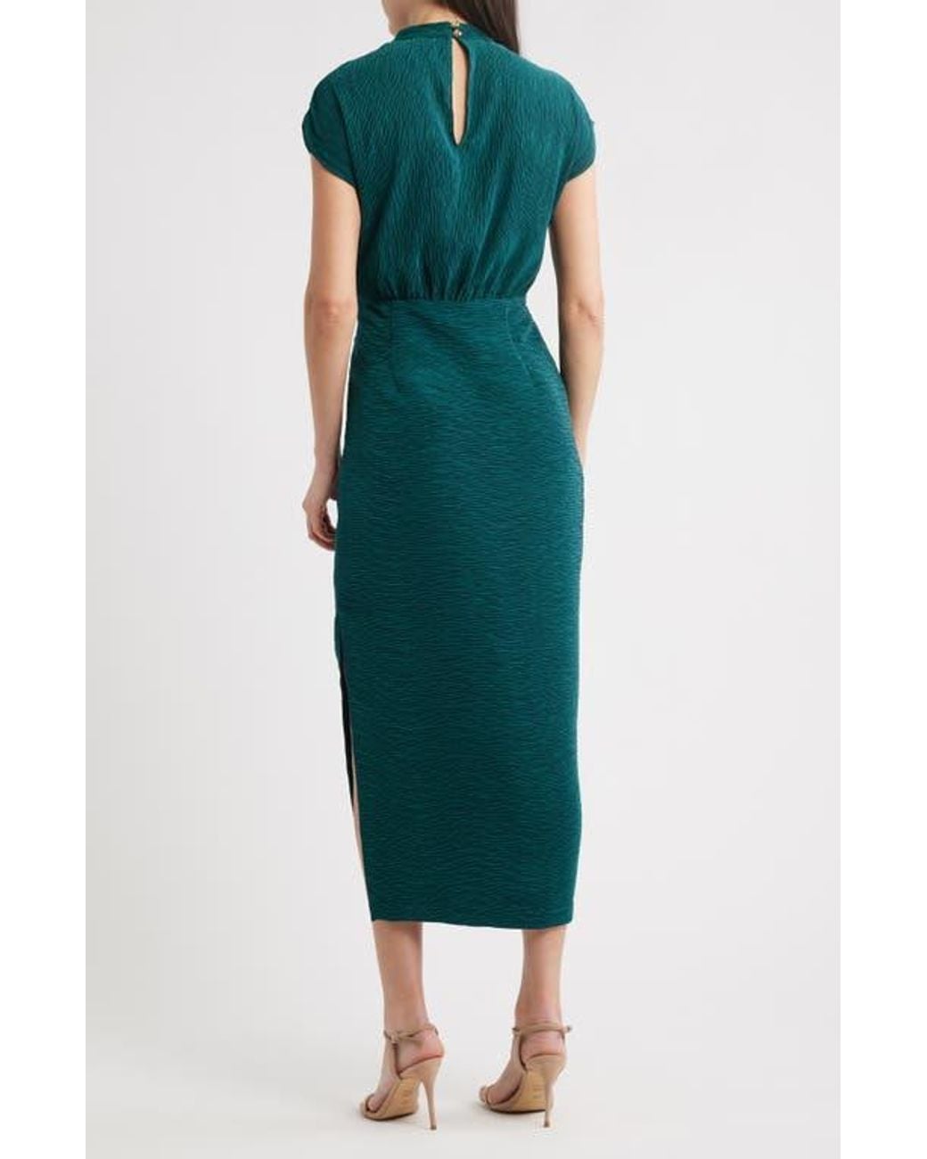 slim fit dress slacks Arianne Elmy Green Good Luck Dress - Green main image 1