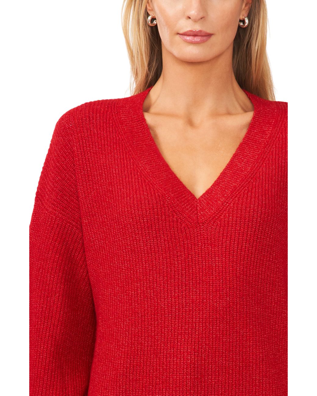 Halogen v top neck sweater