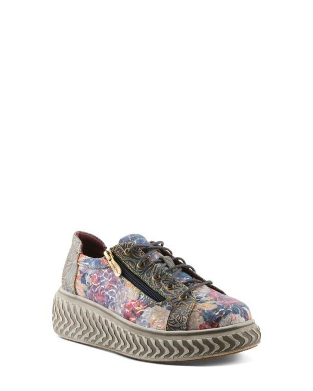 Spring Step Multicolor Tiretread Lace-Up Sneaker