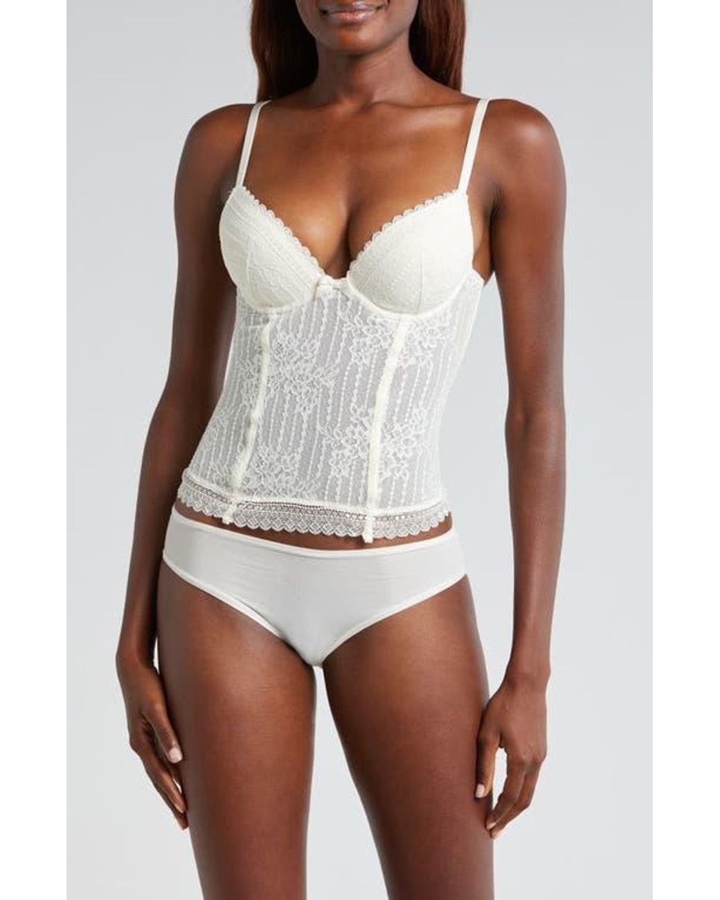 Etam White Panama Underwire Basque