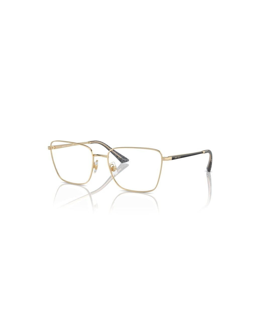 Jimmy Choo Metallic 55Mm Rectangle Optical Glasses