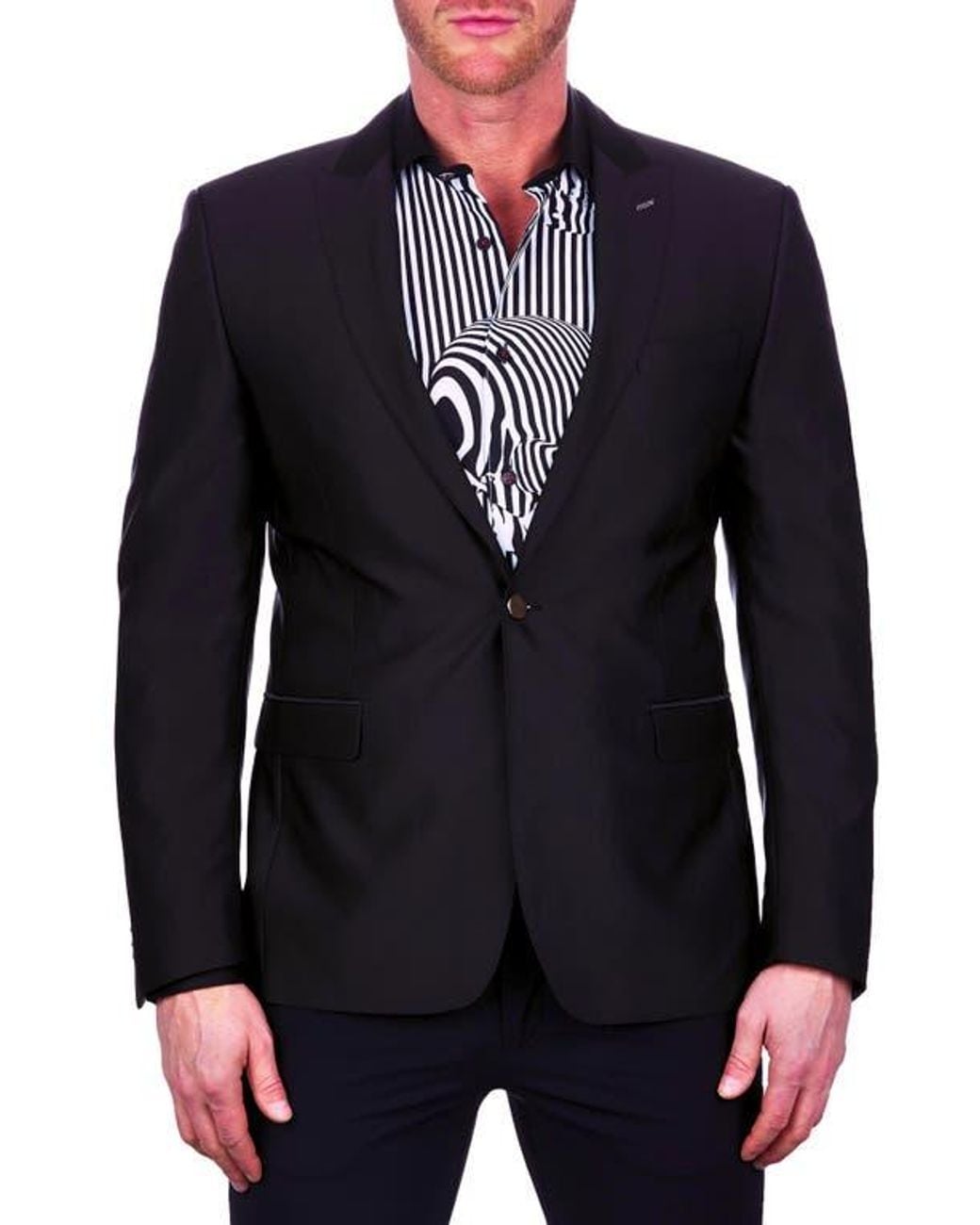Maceoo Black Socrates Skull Blazer for men
