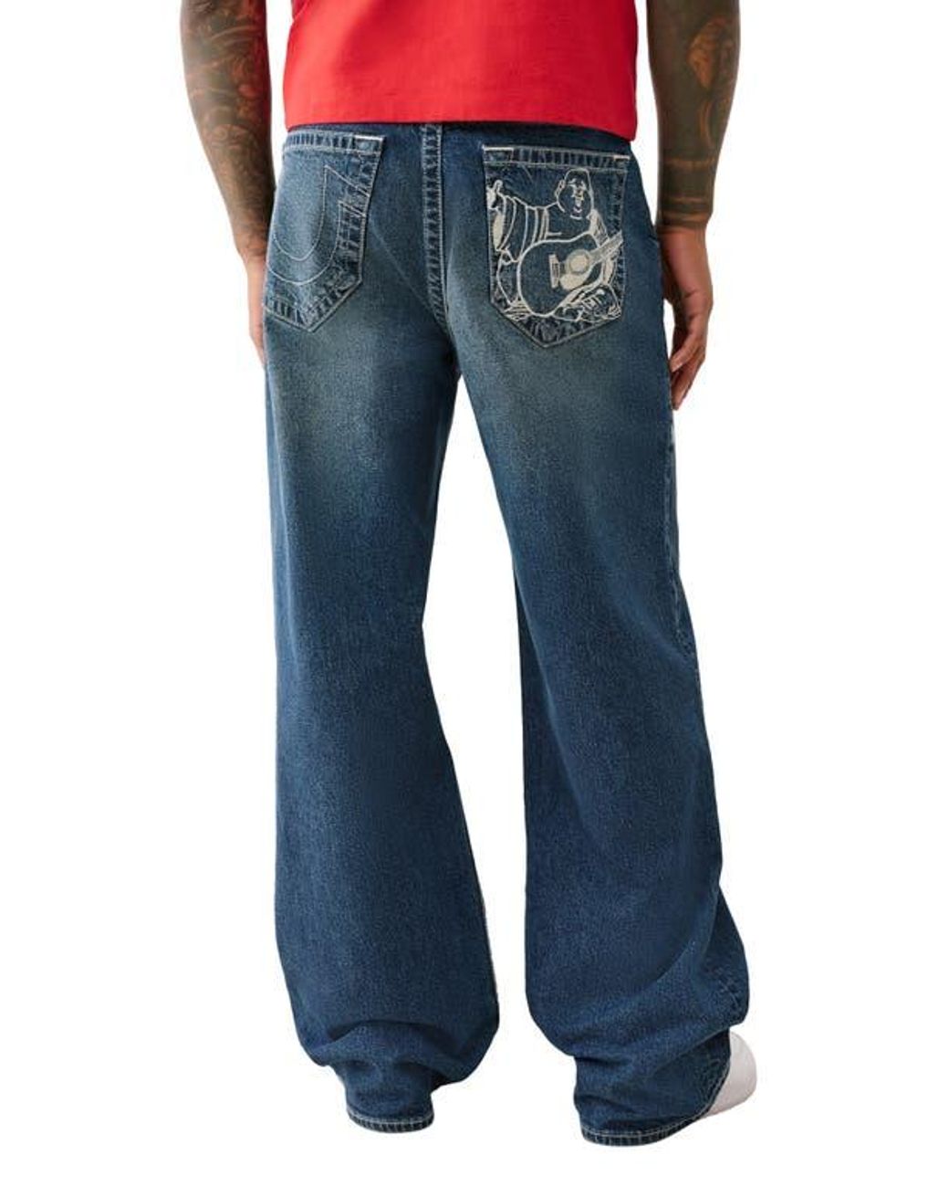 パンツ True Religion STITCH ULTRA BAGGY JEANS Buy True Religion Men's Billy Super Big T-Stitch Jean
