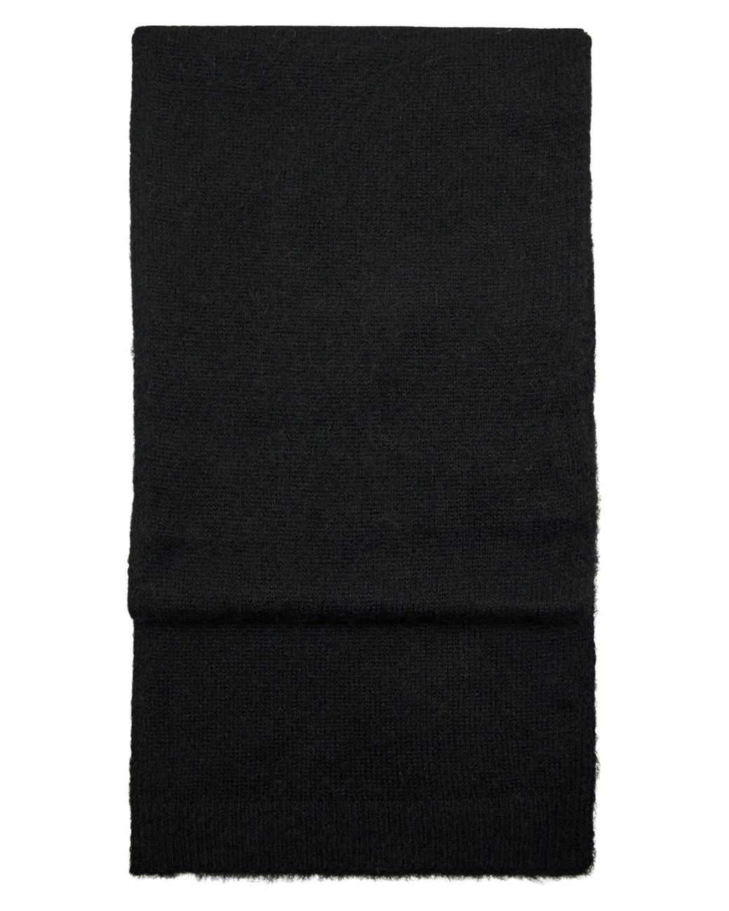 Mango Black Knit Fringe Scarf