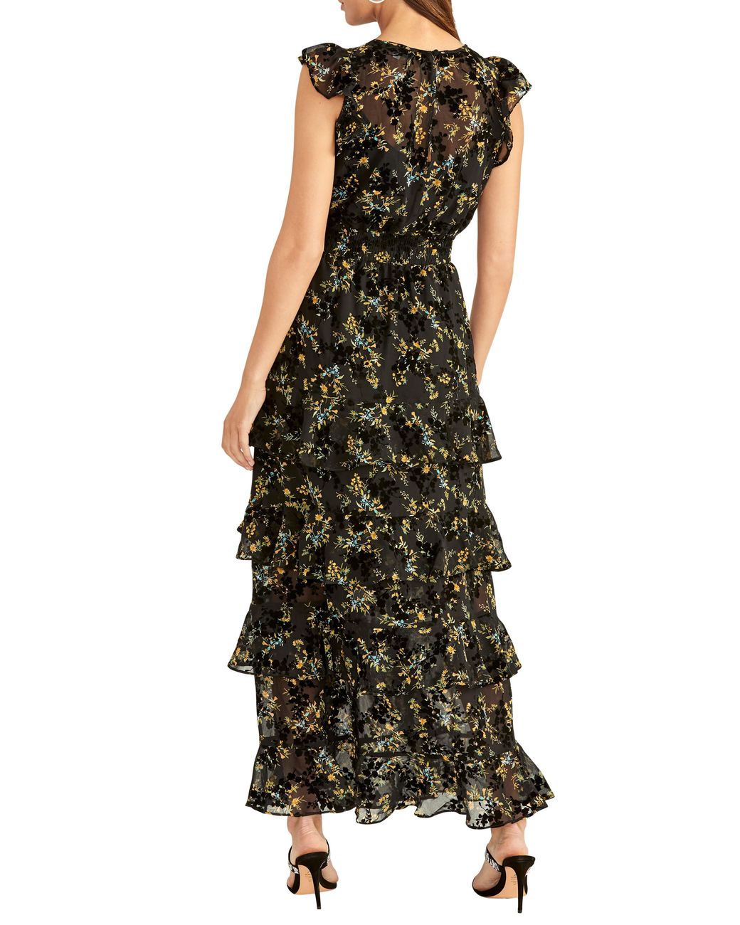 kaira floral burnout maxi dress