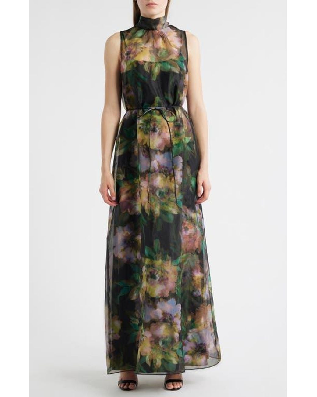 green emerald velvet dress Julia Jordan Knot Neck Tulip Hem Dress – JULIA JORDAN main image 1