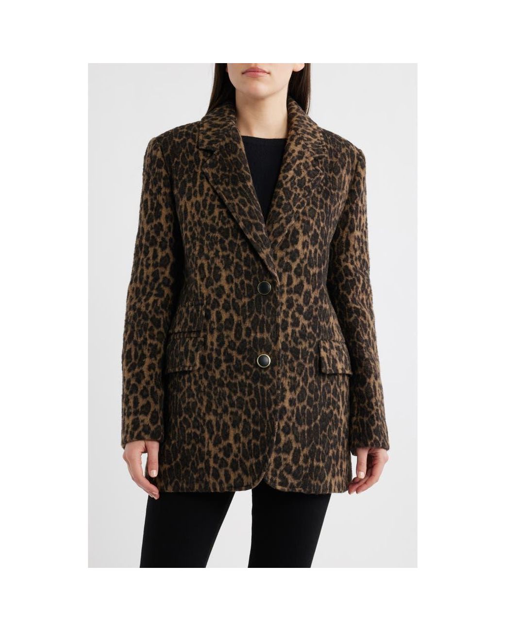 Cece Black Print Jacket